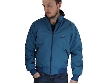 Medium / 1990s Patagonia Shelled Synchilla Jacket Navy Blue/grey