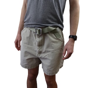 Patagonia Heavyweight Canvas Denim Stand Up Hiking Shorts Mens 32 34 Above The Knee Beige Khaki Work Workwear Outdoor Chouinard Vtg 90s Y2K