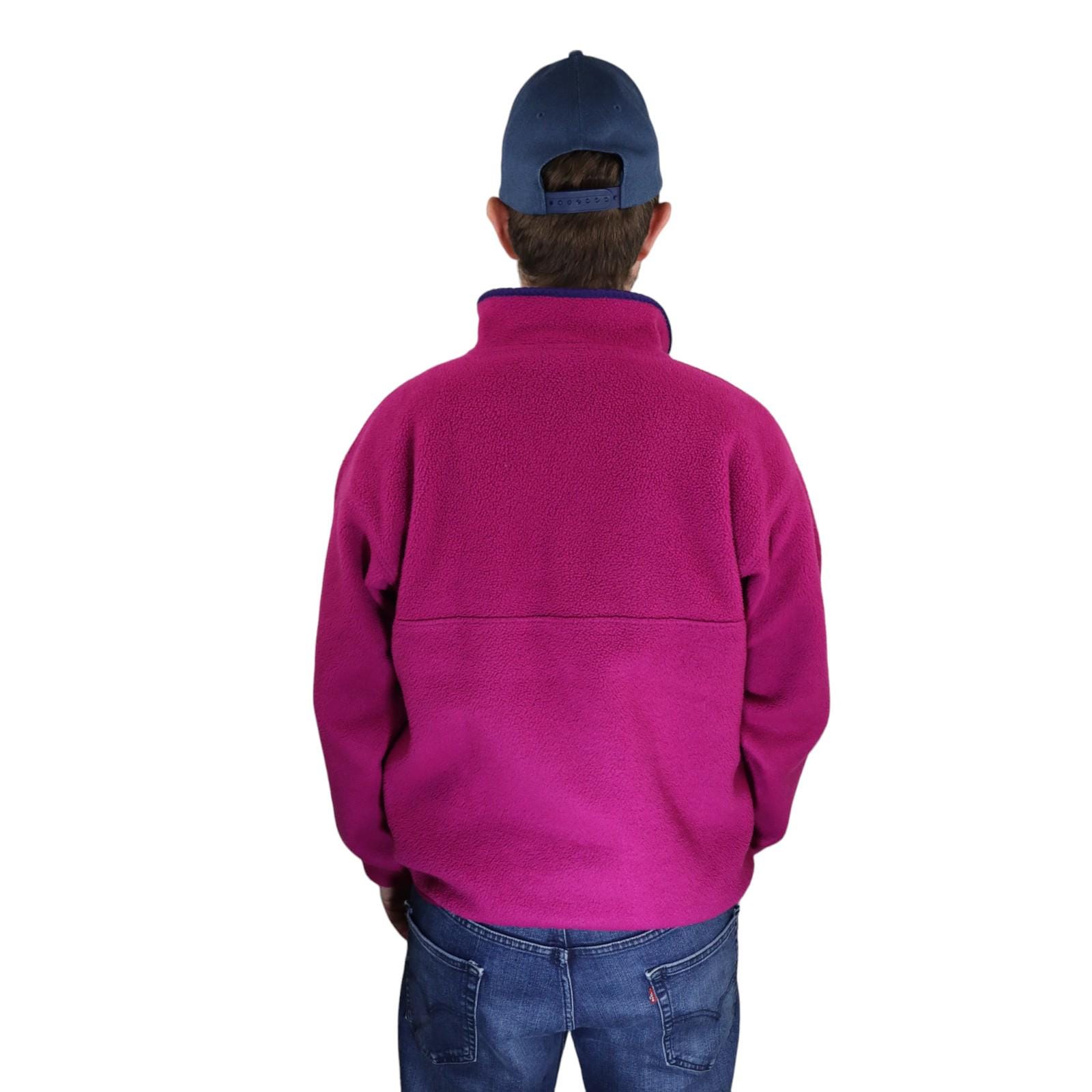 Vintage 90s Patagonia Synchilla Fleece Snap T Hot Pink Vintage 90s Patagonia Synchilla Fleece Snap T Hot Pink