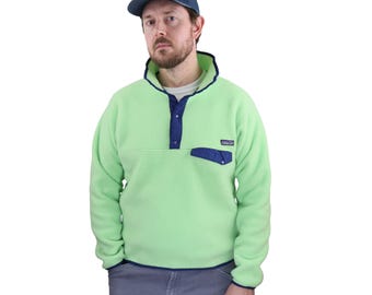 Vintage 90s Patagonia Synchilla Fleece Snap T Rare Pullover Vintage 90s Patagonia Synchilla Fleece Snap T Rare Pullover