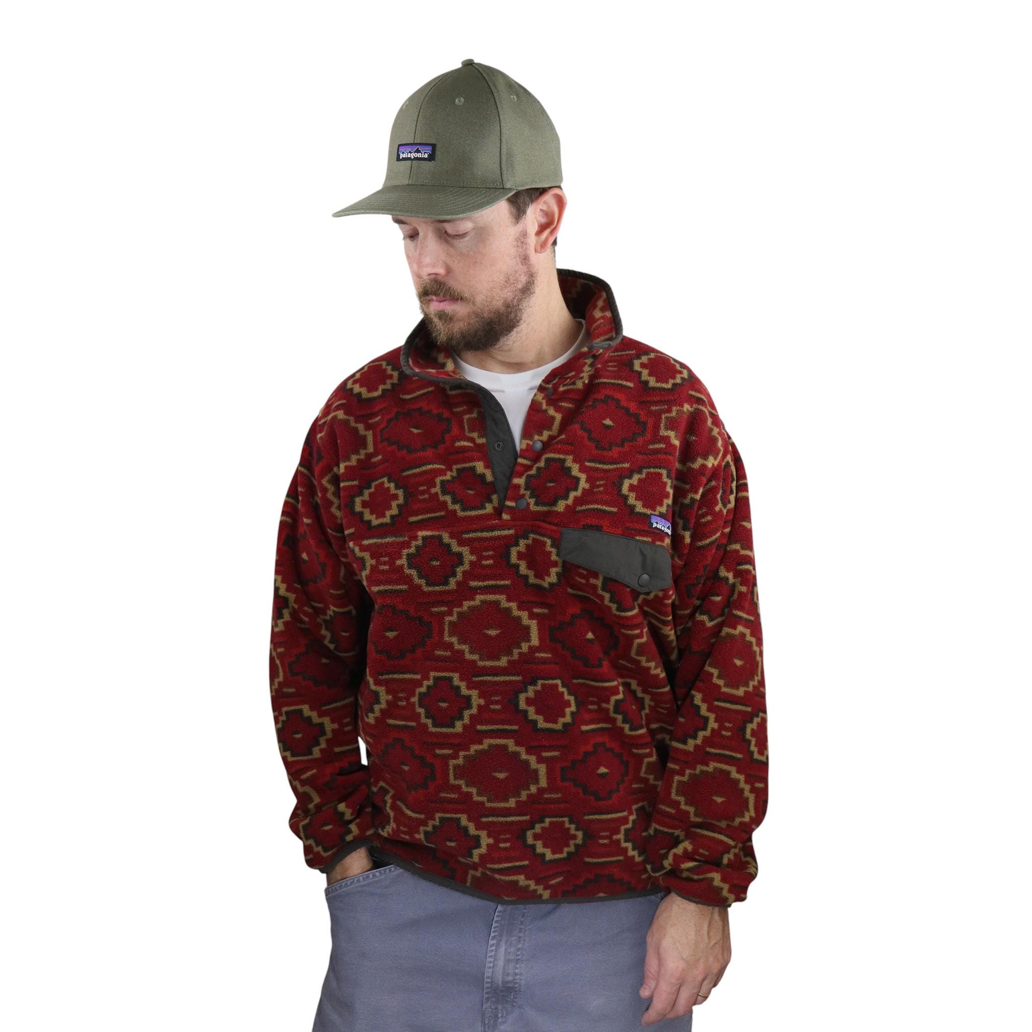Vintage Y2K Patagonia Yanaba Molten Lava Red Navajo Aztec Tribal