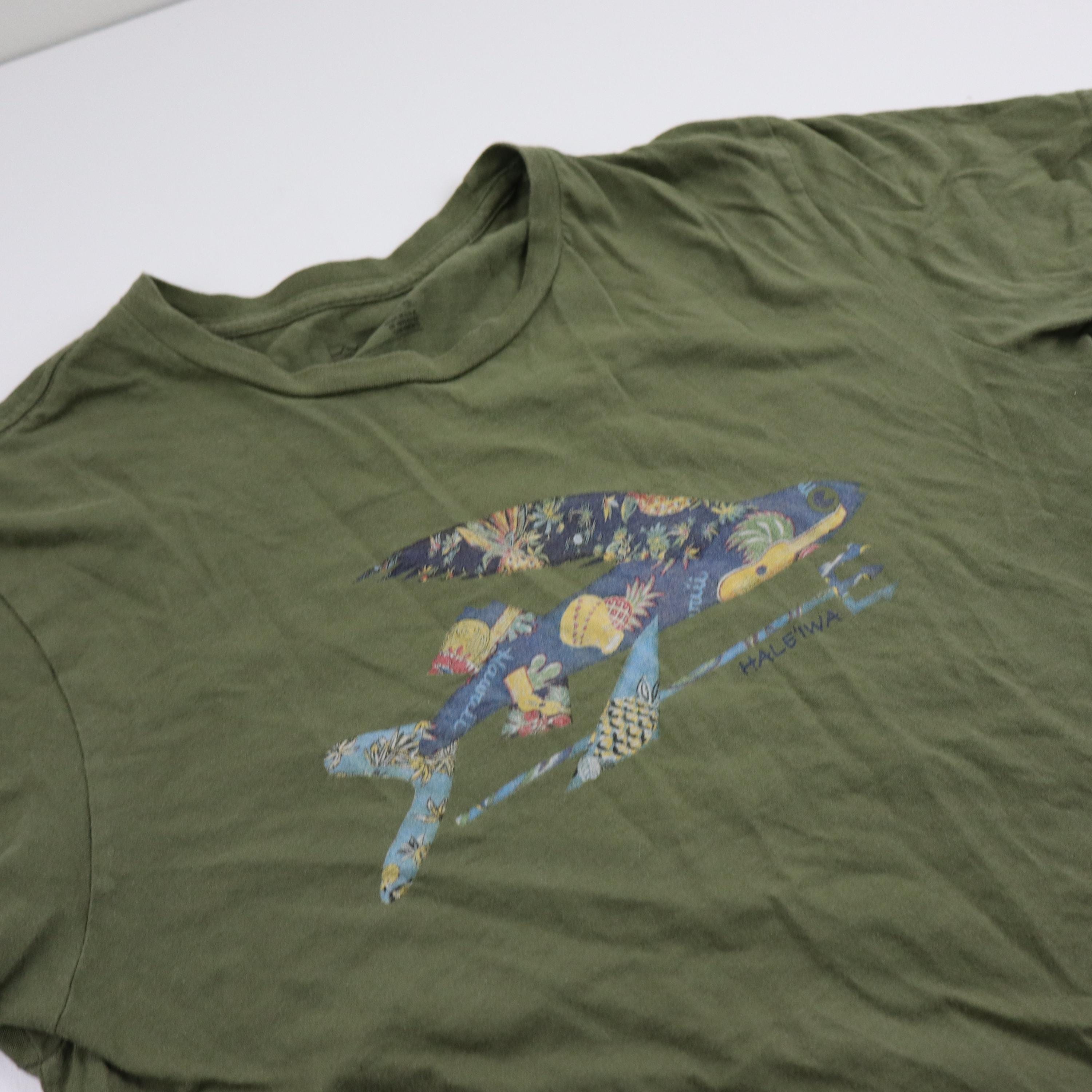 Vintage 90s Y2K Made in USA Patagonia Haleiwa Hawaii Flying Fish 