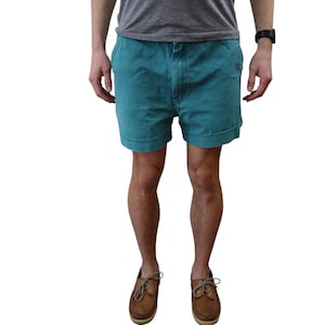 Vintage 1986 Patagonia Canvas Original Stand Up Shorts Mens 34 36 Teal Blue Green Hiking Outdoor Chouinard First Label Big 80s 90s Rare