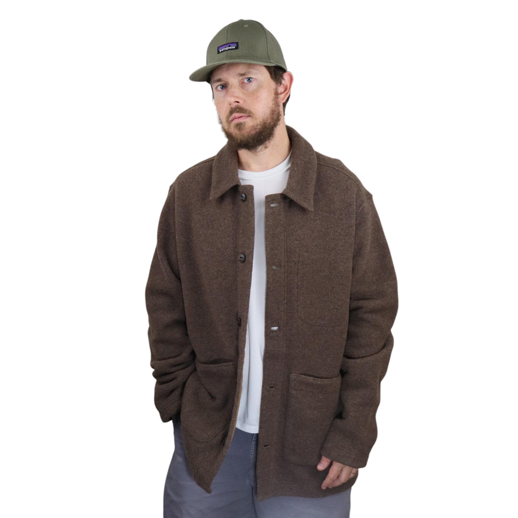 Patagonia Woolie Wool Button Down Workwear Work Chore Jacket Coat