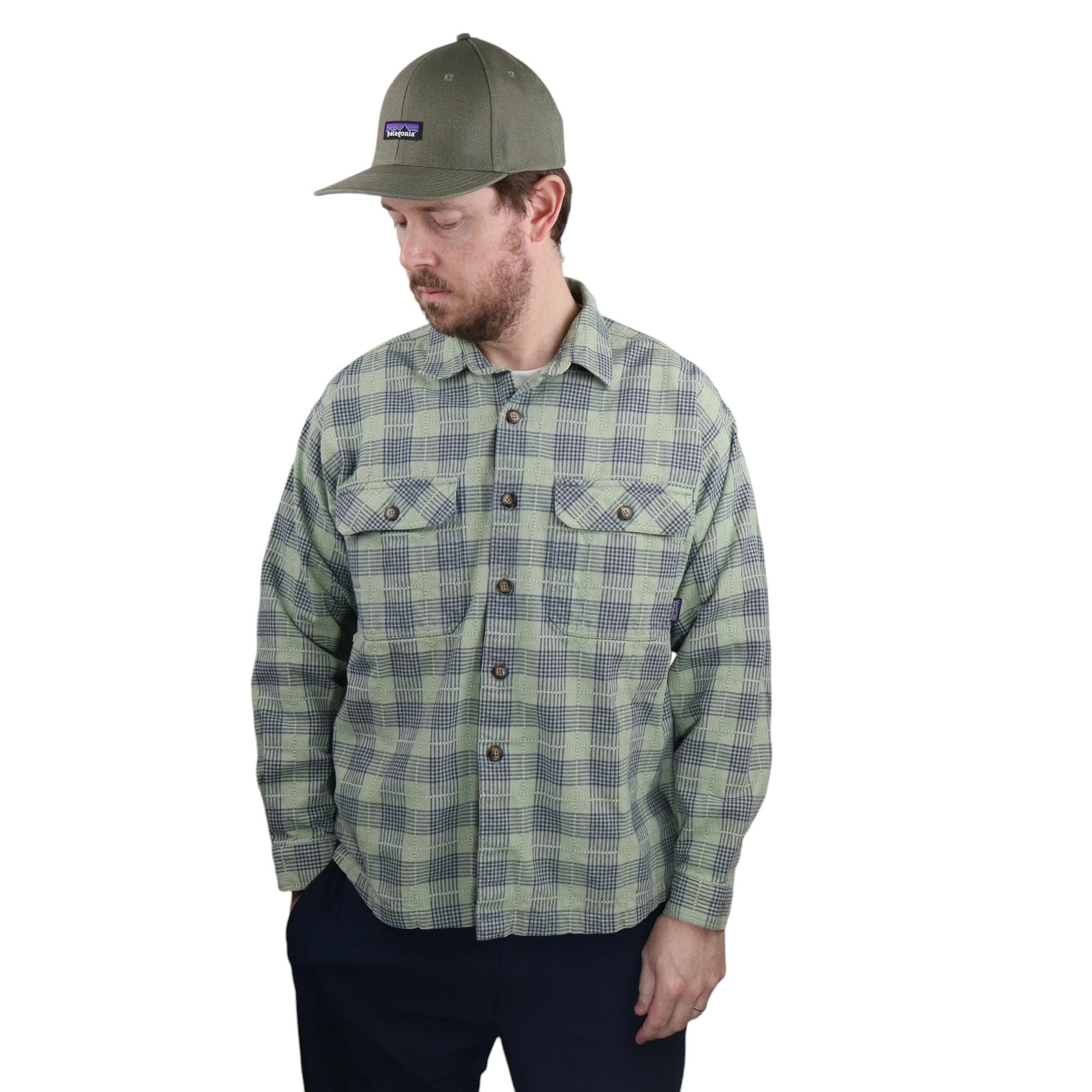 激安！特価品 Flannel Patagonia 90s Vintage Shirt Plaid Green Blue M Mens 長袖シャツ