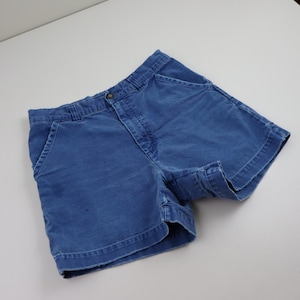 Vintage 90s Patagonia Canvas Original Stand Up Shorts Mens 28 30 Garment Dyed Blue Hiking Outdoor Chouinard First Label Big 80s Distressed
