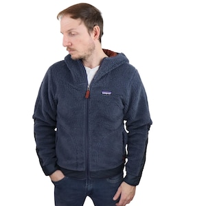 Y2K Patagonia Retro-X Deep Pile Windproof Sherpa Recycled Wool Hoody Fleece Jacket Mens Medium Green Full Zip Rhythm Retro Streetwear 90s