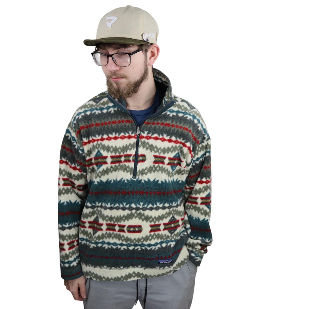 Vintage 90s 1994 Patagonia Sacajawea Aztec Synchilla Fleece