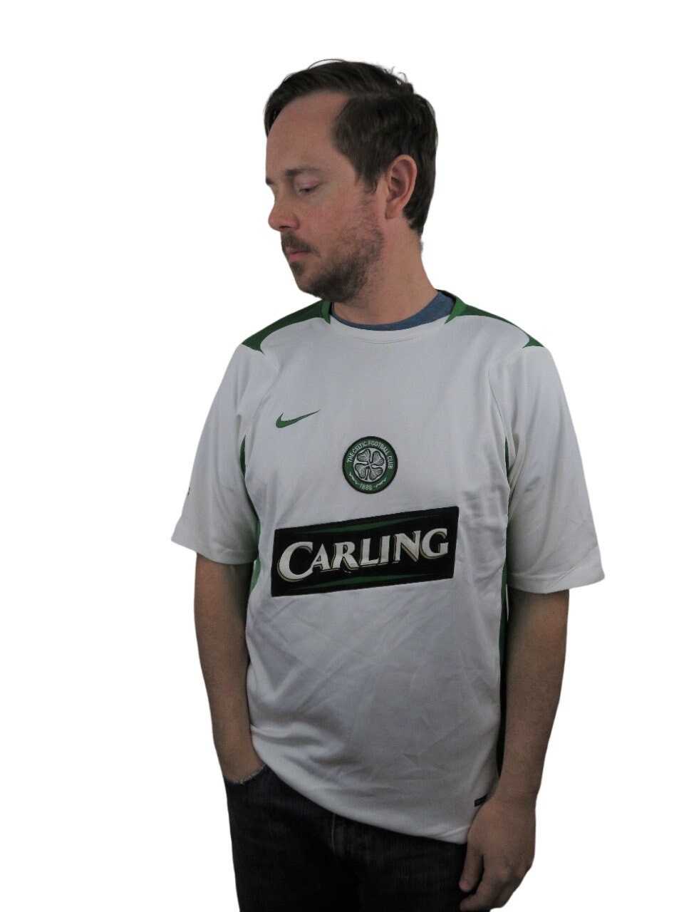 Celtic Home football shirt 2005 - 2007 Nike Green White Adults XL