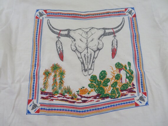 Vintage 70s 80s 90s Texas Southwest Ox Skull Mens… - image 3