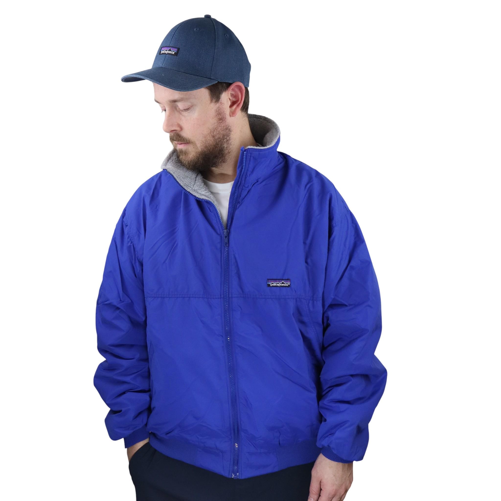 Vintage 80s Patagonia Shelled Synchilla Fleece Bomber Jacket Coat