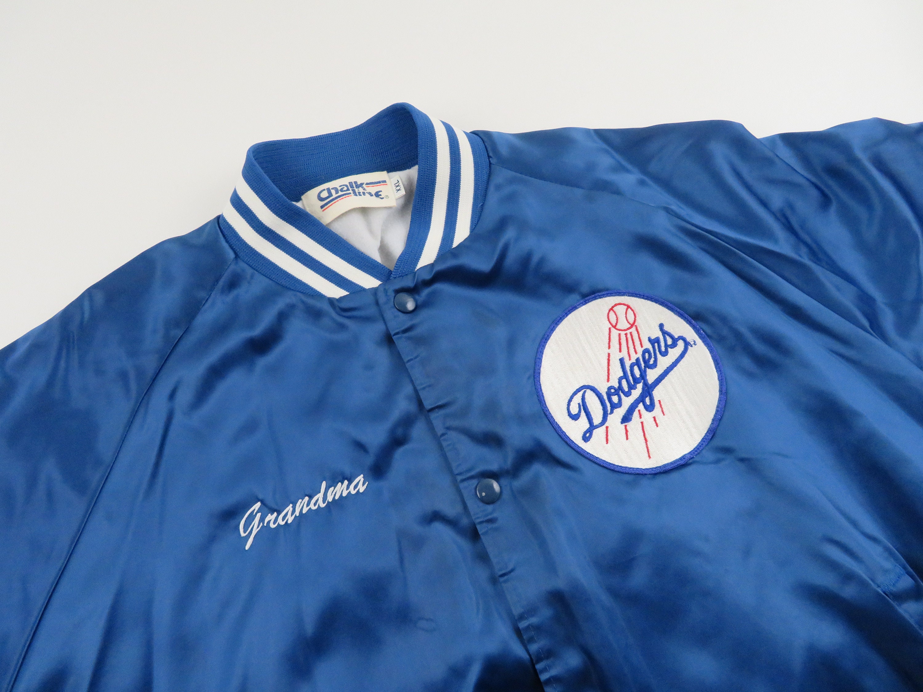 Vintage 90s Chalk Line Los Angeles Dodgers MLB Satin Bomber Vintage 90s Chalk Line Los Angeles Dodgers MLB Satin Bomber