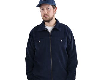 Vintage Patagonia Cordwarmer Insulated Cotton Corduroy Fleece Lined Chore Work Barn Western Jacket Coat Mens Medium Blue Fleece Lined Rhythm
