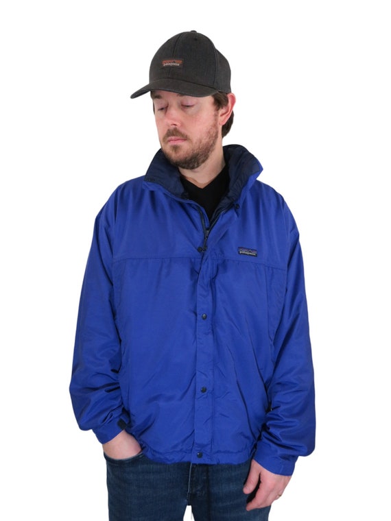 Vintage 80s 90s Patagonia Shell Full Zip Rain Jacket Large Mens Hooded Windbreaker Pneumatic Coat Parka Purple Houdini Torrentshell Japan Etsy