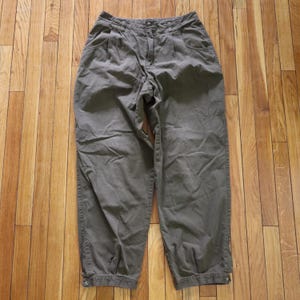 Vintage 90s Patagonia Canvas Baggies Bombachas Wide Leg Pants Womens 16 31X30 High Waisted Rise Brown Hiking Outdoor Retro Rhythm Gaucho Men