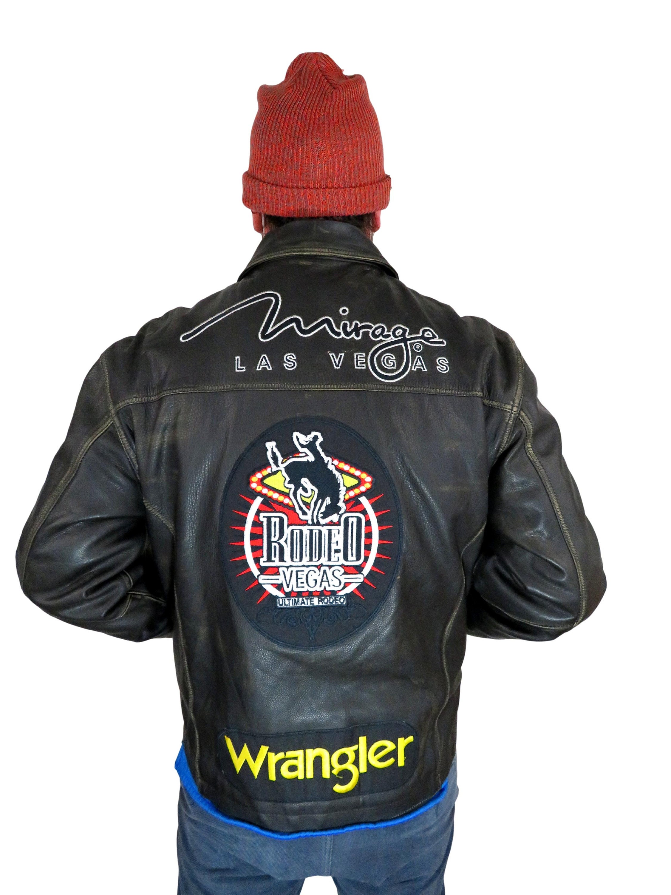 NFR Rodeo Vegas Men's Official Contestant Leather Jacket Etsy