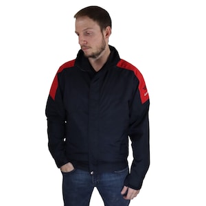 Vintage 90s The North Face Extreme Made In USA Gore-tex Ski Waterproof Rain Jacket Coat Mens Medium Retro Red Black Windbreaker Streetwear