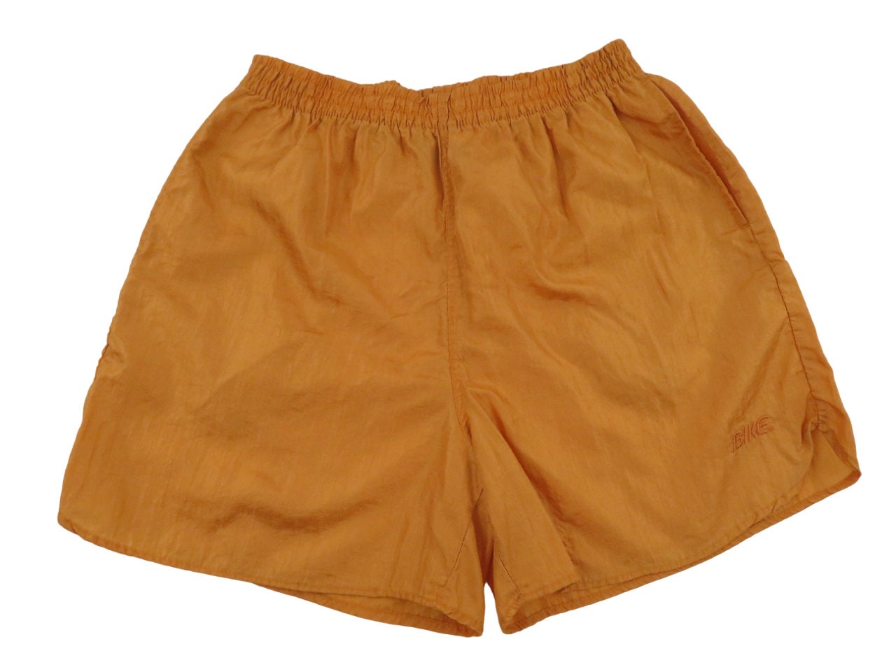 90's / Y2K Yellow Gym Shorts 28 Small Size Vintage Sports