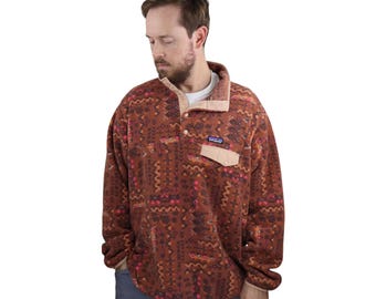 Y2K Patagonia Wandering Woods Aztec Tribal Southwestern Synchilla