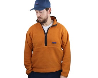 Patagonia Synchilla Orange Full Zip Fleece Jacket Mens Medium - Etsy