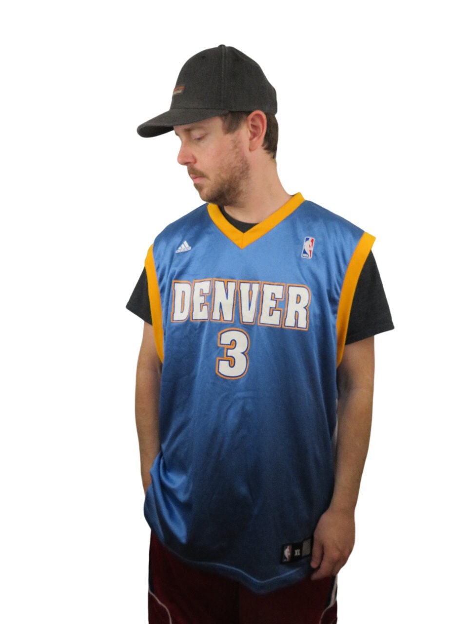 Adidas NBA Men's Denver Nuggets Blank Basketball Jersey, Sky Blue 