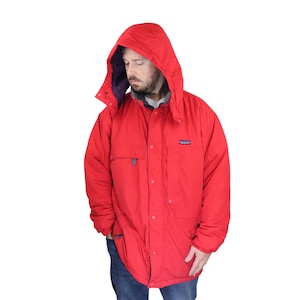 Vintage 90s Patagonia Hoody Alpine Primaloft Puffer Parka Guide Jacket Mens XL Coat Insulated Hooded Hiking Ski Winter Das Parka Snowshot