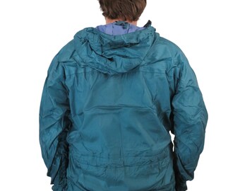 Vintage 80s 90s Patagonia Teal Blue Pullover Anorak Snap-t