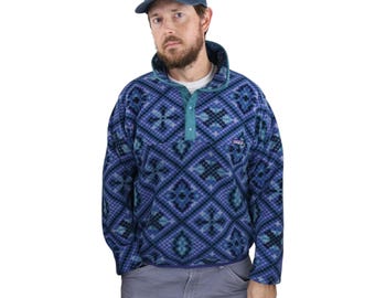 Vintage 90s 1992 Patagonia Synchilla Snap T Purple Fleece Jacket