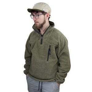 Vintage 2001 Patagonia Chimera Synchilla Fleece Zip Pullover Jacket Coat Mens Small Alpha Green Mars Unisex Womens Sweatshirt Retro 90s Y2K