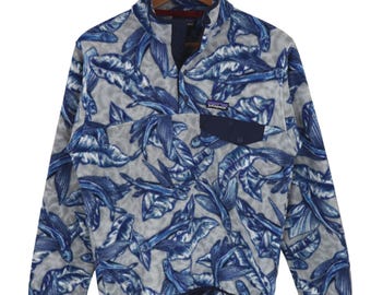 Patagonia Tropical Flying Fish Synchilla Fleece Snap T Pullover