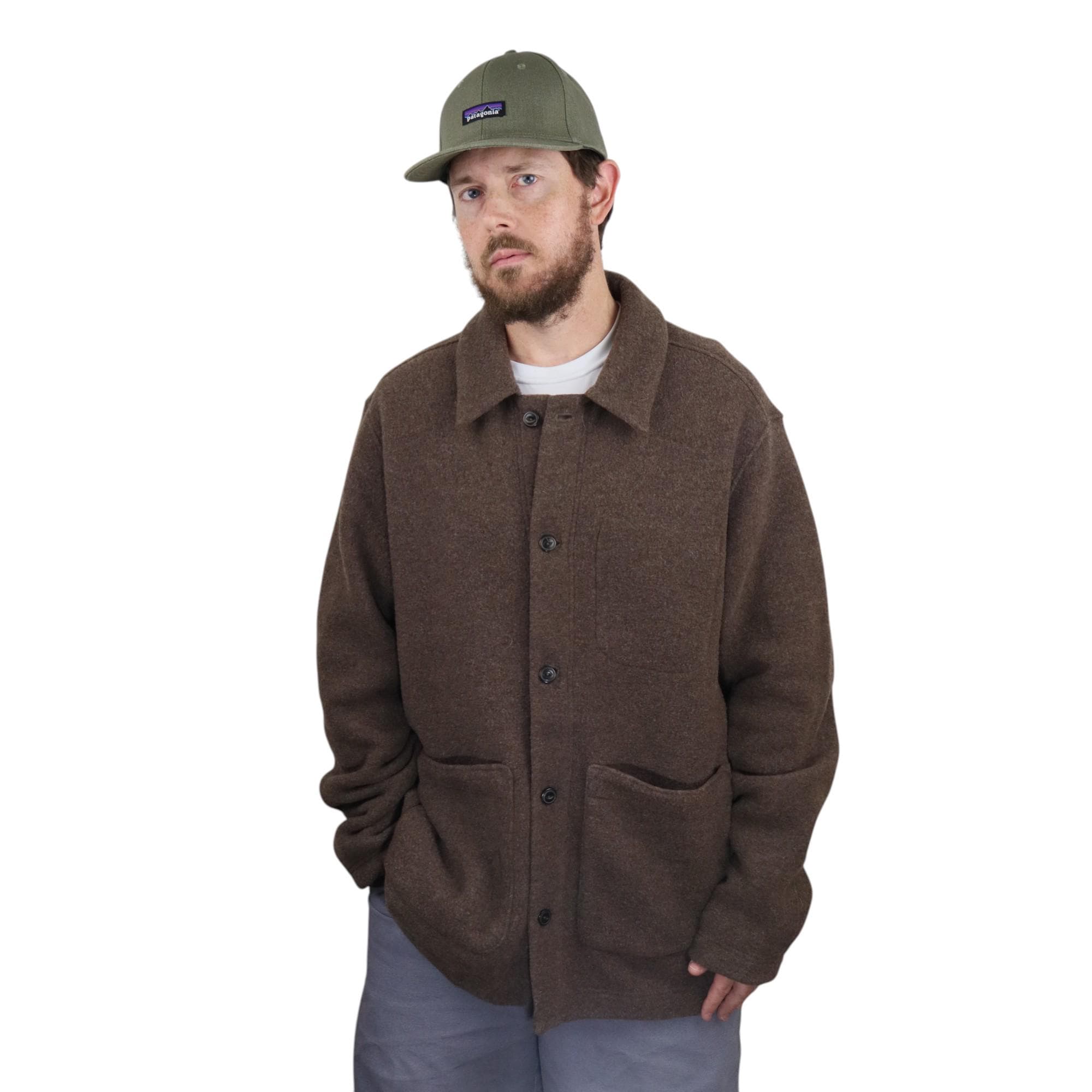 Patagonia Woolie Wool Button Down Workwear Work Chore Jacket Coat