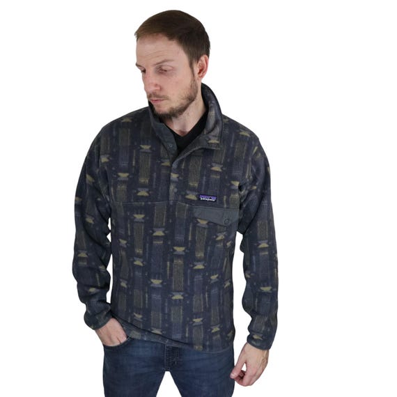 Y2K Patagonia Rare Tallgrass Aztec Tribal Print Synchilla Fleece