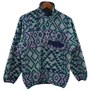 Synchilla Aztec Print Patagonia Native Print Fleece Vintage Patagonia Fleece Aztec