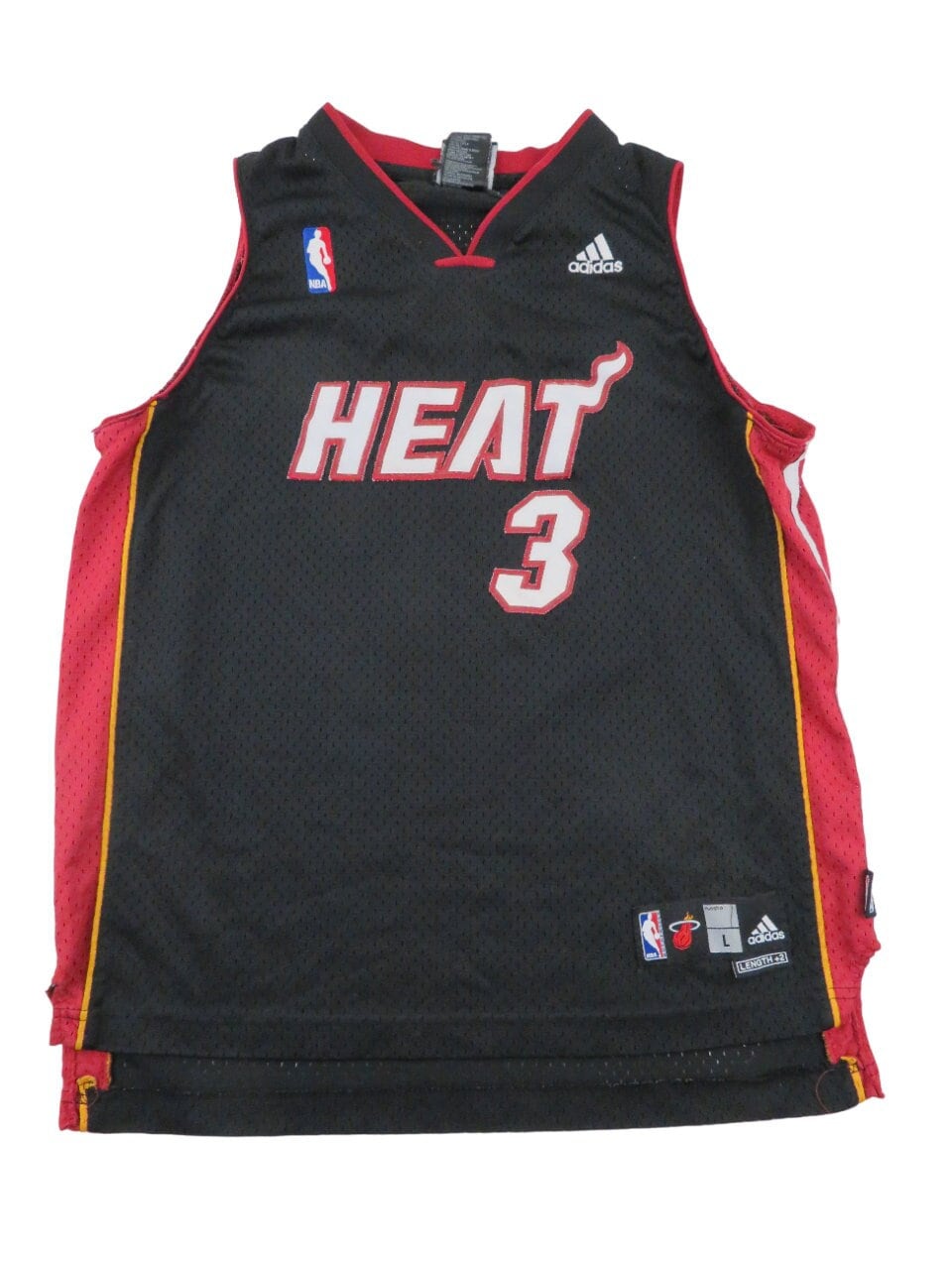 adidas, Shirts & Tops, Dwayne Wade Miami Heat Nba Jersey Youth Small 8  Home White Stitched Numbers