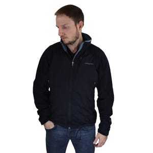 Vintage jaren 90 Y2K kernhuidregulator hoge loft fleece softshell jas met volledige ritssluiting heren kleine zwarte R1 R2 R3-jas windjack alpine wandelen