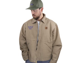 Vintage 03' Carhartt Sandstone Jackson Duck Canvas Jacket Men's XL