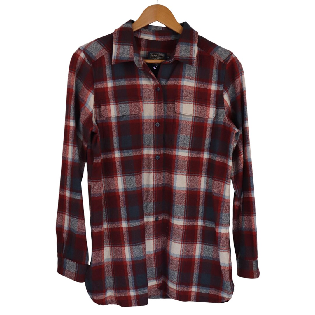 Vintage Pendleton Shadow Plaid wool board shirt M Medium | eBay