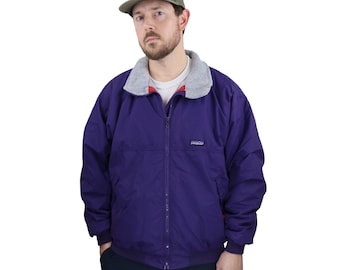 Vintage 80s 90s Patagonia Synchilla Fleece Lined Shelled Bomber