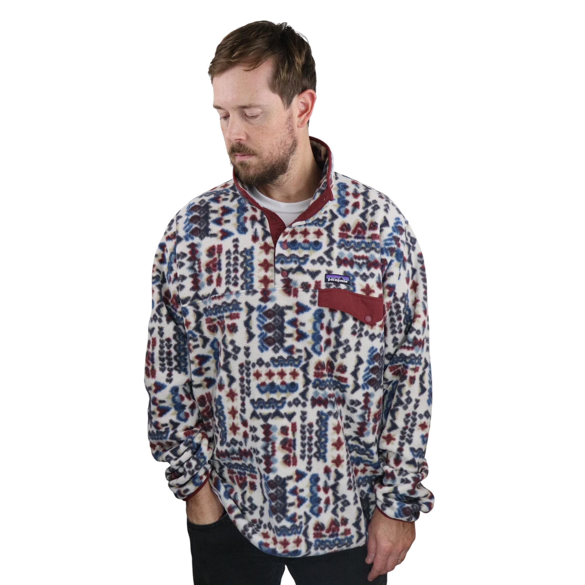 Vtg Y2K Patagonia Wandering Woods Pumice Aztec Tribal Geo