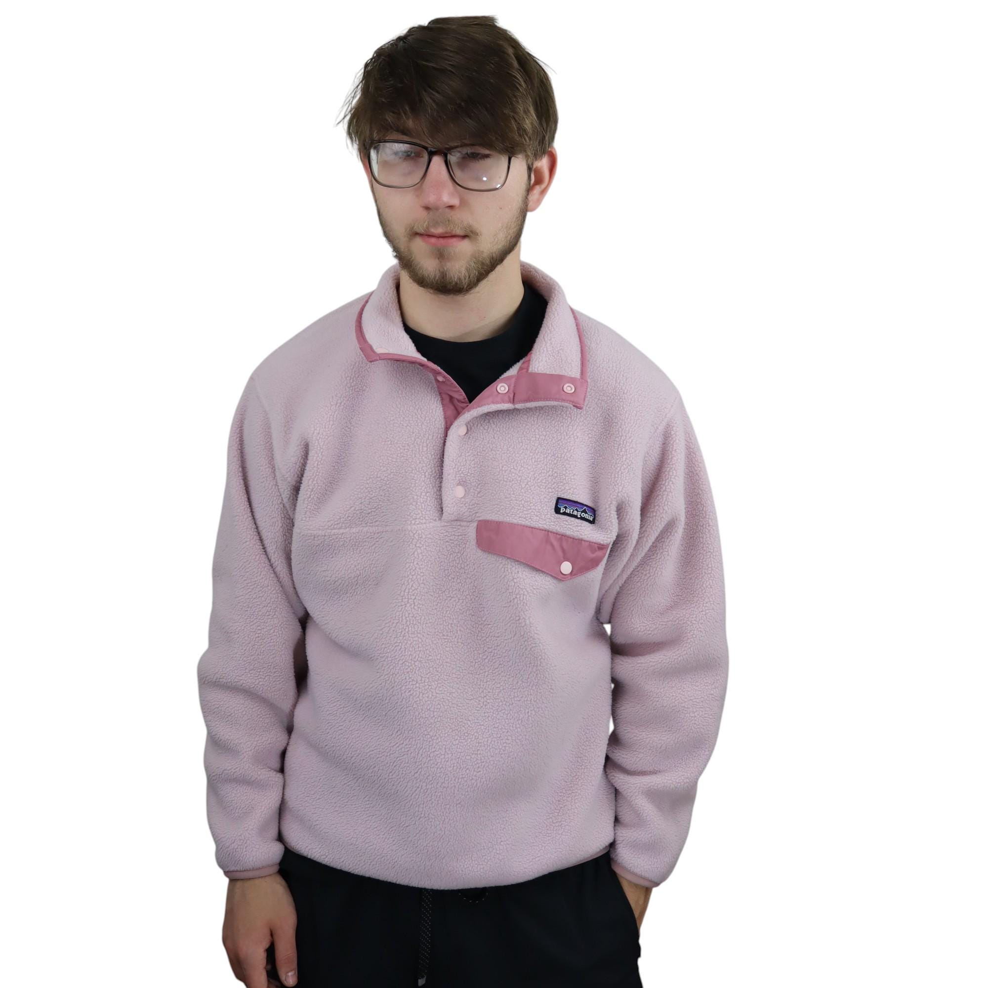 Patagonia ウェア ピンク/グレー Vintage 2005 Patagonia Synchilla Fleece Snap T Rare Pastel Pink