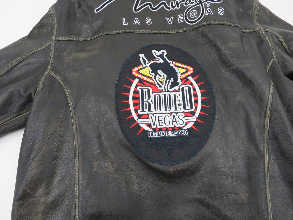 NFR Rodeo Vegas Men's Official Contestant Leather Jacket Etsy