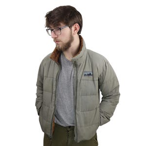 Vintage Y2K Patagonia Special Edition 40th Anniversary All Wear Canvas Goose Down Puffer Jacket Coat Mens XXS XS Insulated Quilted Gray