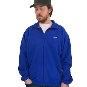 Vintage 1999 90s Patagonia Mens Rare R3 Textured Grid Fleece Jacket Size Large Made In USA Regulator Ski Hiking Outdoor Coat R2 R4 Full Zip