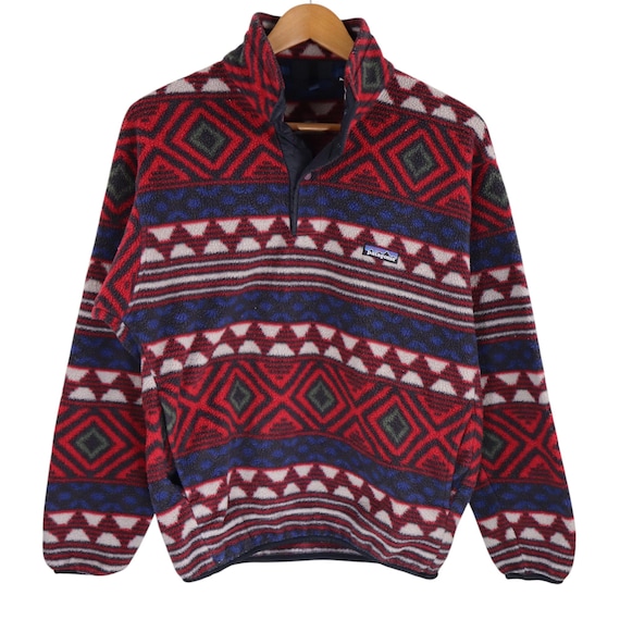 Vintage 90s Patagonia Saltillo Burnt Chili Aztec Tribal All Over