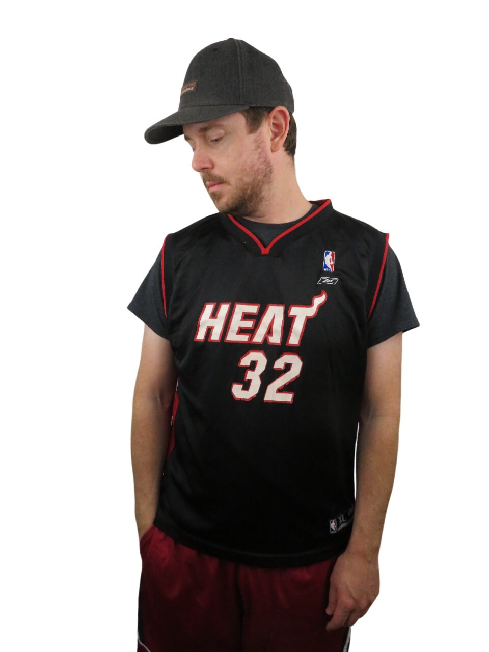 Vintage 90s Y2K Adidas Shaquille O Neal Miami Heat Jersey Youth