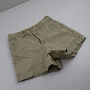Vintage 1987 Patagonia Canvas Original Stand Up Shorts Mens 28/30 Khaki Brown Hiking Outdoor Chouinard First Label Big 80s 90s Rare