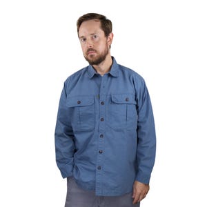 Camisa de pesca vintage de lona Patagonia, de manga larga, con botones y estilo de campo, para hombre, talla mediana y grande, de algodón, estilo años 90, años 2000.