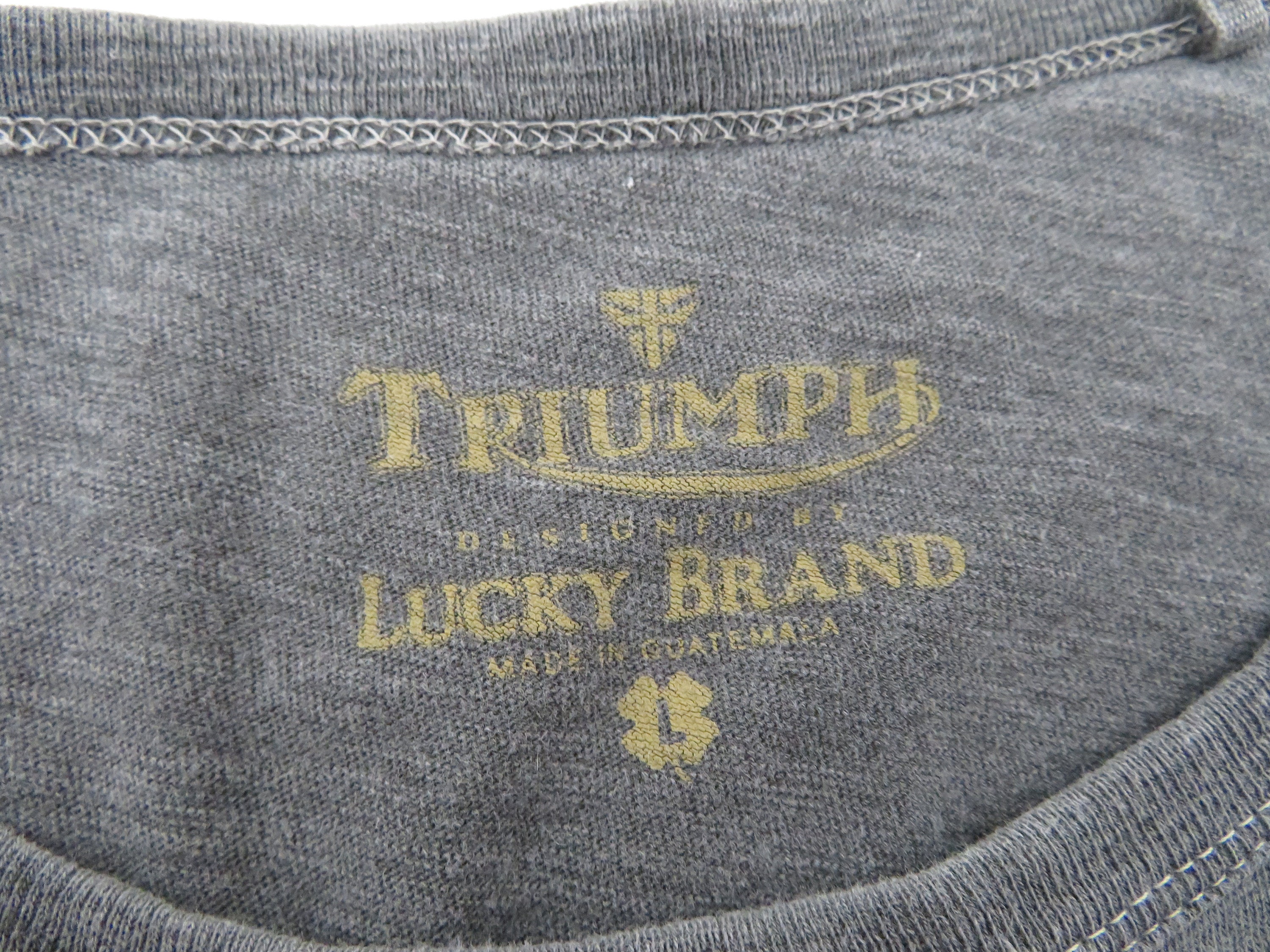 Lucky Brand X Triumph Motorcycles T Shirt Mens Large Distressed