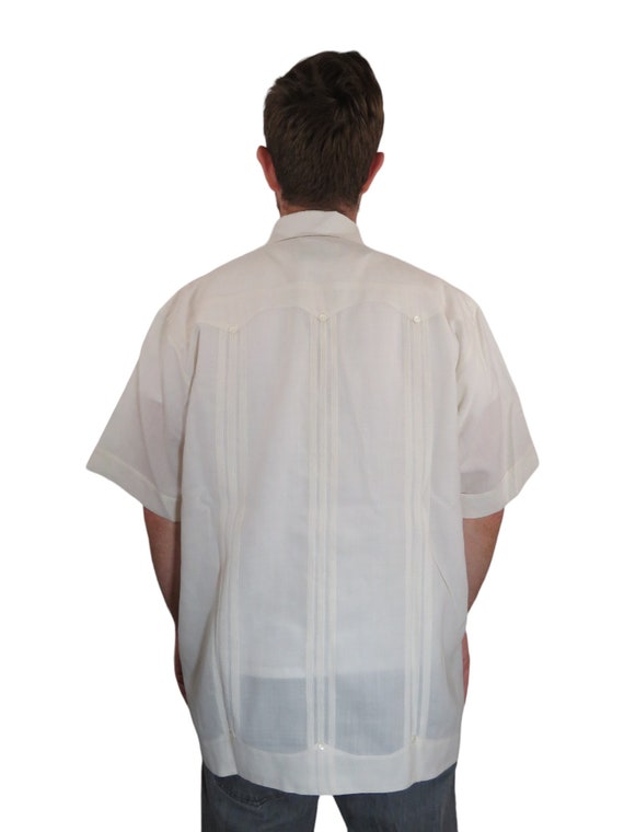 Vintage des années 70 Panabrisa Guayabera Made In Panama Beige mariage  chemise hawaïenne en lin irlandais pour homme XL 2XL 4 poches Cubavera  boutonnée à manches courtes - Etsy France