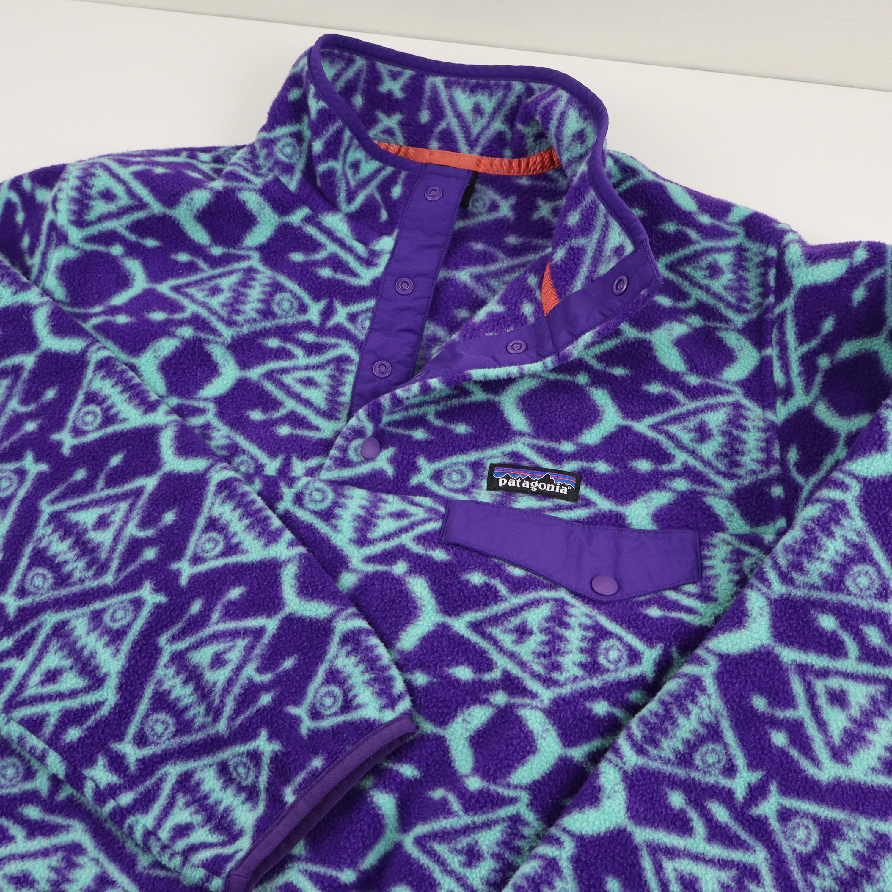 Patagonia Ikat Big Fish Synchilla Fleece Snap-t Pullover Womens